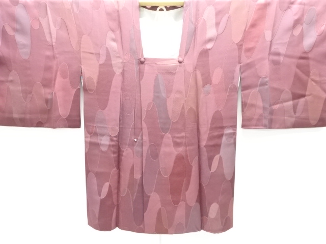 JAPANESE KIMONO / MICHIYUKI COAT / SILK / ABSTRACT JAR